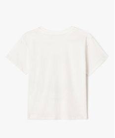 tee-shirt a manches courtes avec motif poitrine fille beige tee-shirtsG671201_3
