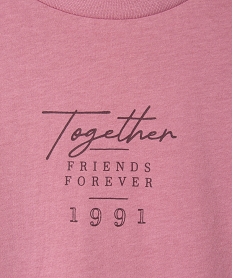 tee-shirt a manches courtes avec motif poitrine fille violet tee-shirtsG671301_2