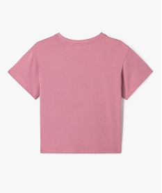 tee-shirt a manches courtes avec motif poitrine fille violet tee-shirtsG671301_3