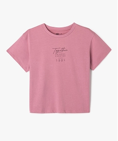 tee-shirt a manches courtes avec motif poitrine fille violet tee-shirtsG671301_4