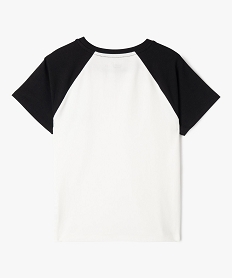 tee-shirt manches courtes bicolore coupe courte fille noir standard tee-shirtsG671601_3
