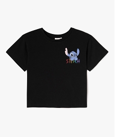 GEMO Tee-shirt manches courtes motif Stitch fille - Disney noir standard
