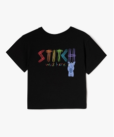 tee-shirt manches courtes motif stitch fille - disney noir standard tee-shirtsG672601_3
