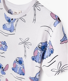 tee-shirt manches courtes oversize a motif stitch fille - disney blanc standard tee-shirtsG672701_2