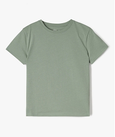 GEMO Tee-shirt à manches courtes et col rond fille kaki clair
