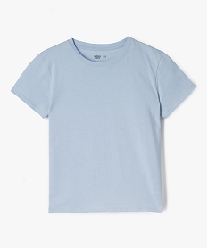 GEMO Tee-shirt à manches courtes et col rond fille Bleu