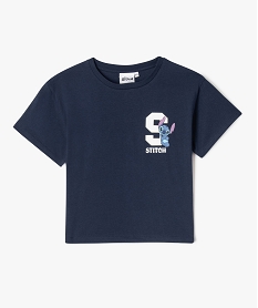 GEMO Tee-shirt court à manches courtes motif Stitch fille - Disney navy