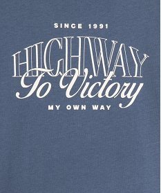 tee-shirt manches courtes avec inscription fille bleu tee-shirtsG674401_2