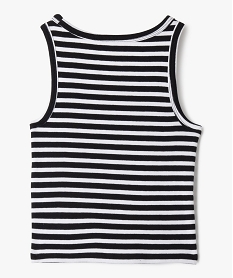 debardeur en maille cotelee coupe courte fille imprime debardeursG676201_3
