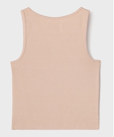 debardeur en maille cotelee extensible fille beige standard debardeursG676701_3