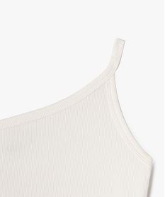 debardeur asymetrique en maille cotelee fille blanc chine debardeursG677201_2