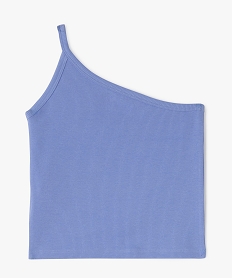 debardeur asymetrique en maille cotelee fille bleu standard debardeursG677301_3