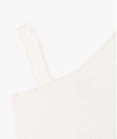 debardeur asymetrique en maille cotelee fille beige debardeursG677501_2