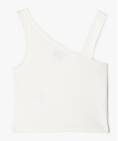 debardeur asymetrique en maille cotelee fille beige debardeursG677501_3
