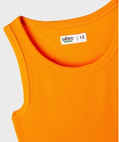 debardeur en maille cotelee coupe courte fille orange chine debardeursG677901_2