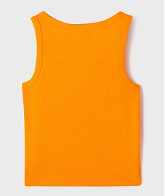 debardeur en maille cotelee coupe courte fille orange chine debardeursG677901_3