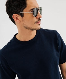 tee-shirt manches courtes en coton uni homme bleu tee-shirtsG679801_2