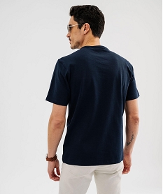 tee-shirt manches courtes en coton uni homme bleu tee-shirtsG679801_3