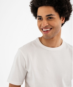 tee-shirt manches courtes en coton uni homme blanc standard tee-shirtsG679901_2
