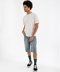 tee-shirt manches courtes en coton uni homme blanc standard tee-shirtsG679901_4