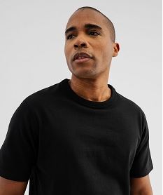 tee-shirt manches courtes en coton uni homme noir standard tee-shirtsG680201_2