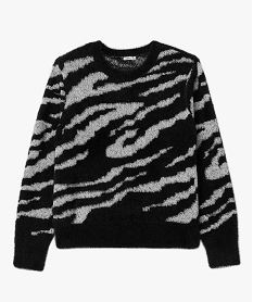 pull en maille peluche et fil paillete femme grande taille noirG683301_4