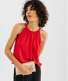 debardeur fluide avec encolure americaine femme rouge debardeursG683601_2