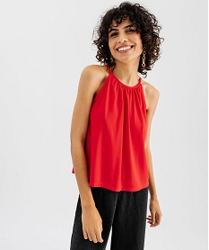 debardeur fluide avec encolure americaine femme rouge debardeursG683601_3