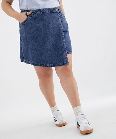 GEMO Jupe short en jean femme grande taille Bleu