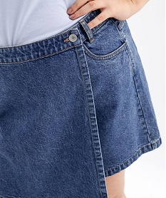 jupe short en jean femme grande taille bleu shortsG684801_2