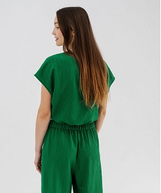 blouse sans manches loose a nouer femme vert standard blousesG685101_3