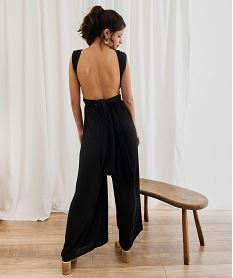 combinaison pantalon multilook en viscose froissee femme noir standardG685501_3
