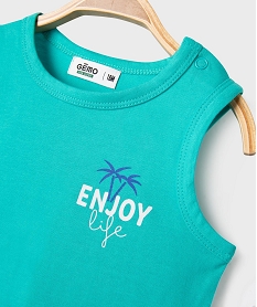 ensemble 2 pieces short et debardeur bebe garcon vertG685701_2