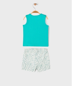 ensemble 2 pieces short et debardeur bebe garcon vertG685701_4