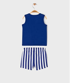 ensemble 2 pieces short et debardeur bebe garcon bleuG685801_4