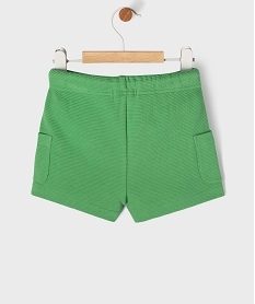 short en maille cotelee avec taille ajustable bebe garcon vert standardG685901_3