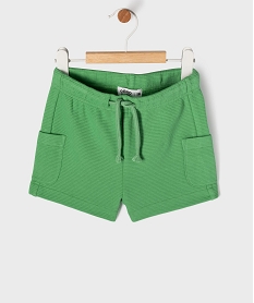 short en maille cotelee avec taille ajustable bebe garcon vert standardG685901_4