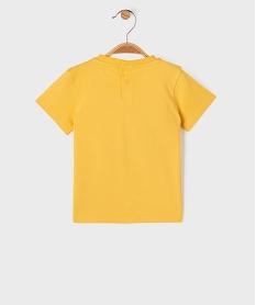 tee-shirt manches courtes avec motif humoristique bebe garcon jaune vifG686001_3