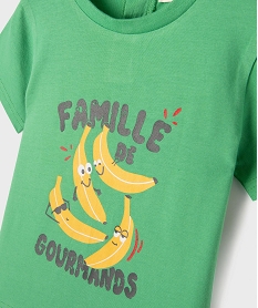 tee-shirt manches courtes avec motif humoristique bebe garcon vert standardG686101_2