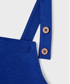 salopette courte bebe garcon en jersey de coton bleu standardG686201_2