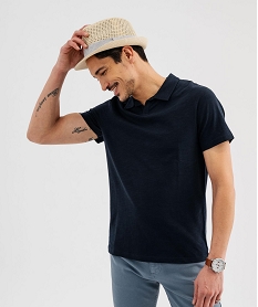 polo manches courtes a col fantaisie homme bleu polosG688101_4