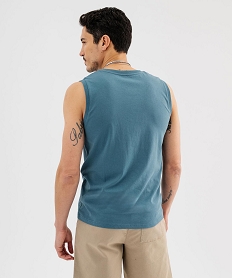 debardeur a col rond uni homme bleu tee-shirtsG688501_3