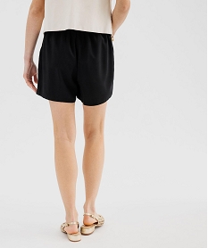 short ample en viscose fluide femme noir standard shortsG688801_3