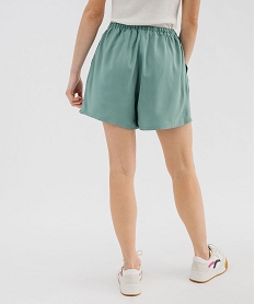short ample en viscose fluide femme vert standard shortsG688901_3