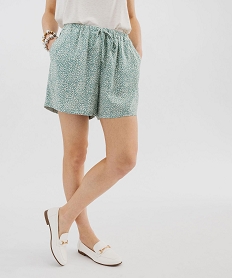 GEMO Short ample imprimé en viscose fluide femme imprime mini