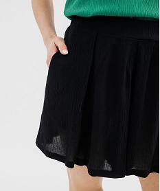 short ample en viscose froissee femme noir standard shortsG689501_2