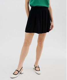 short ample en viscose froissee femme noir standard shortsG689501_4