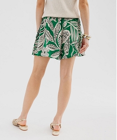 short ample en viscose froissee et imprimee femme imprime fleurs shortsG689601_3