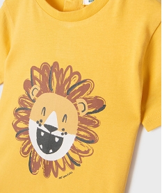 ensemble 2 pieces a motifs animaliers bebe garcon jaune vifG690501_2