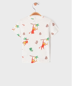 tee-shirt manches courtes a motifs animaliers bebe garcon jauneG690801_3